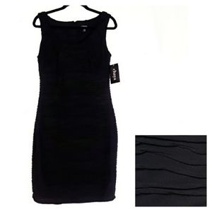 CHAYA Black Textured Sleeveless Lined  Stretchy Dress Size Medium (10) NWT